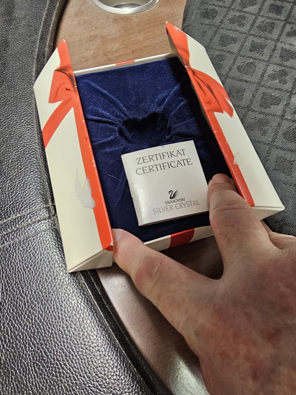 Swarovski Crystal Velvet Box with Certificate - for Heart Piece